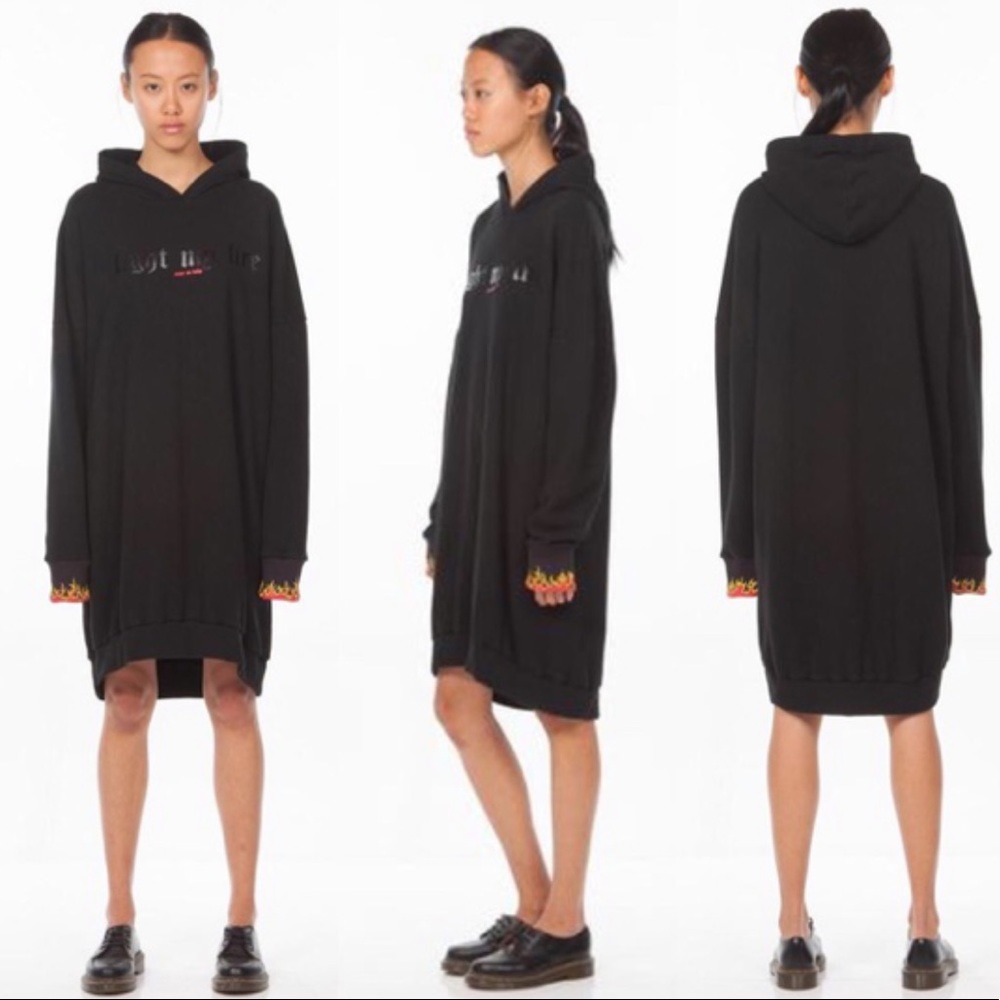 DRIFTER Pyre Flame Hoodie Sweatshirt Dress